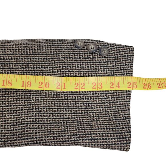 Craig Scott Mens size 44R Brown Tweed Wool Blazer Jacket w/ Elbow Patches Vtg - Picture 10 of 12